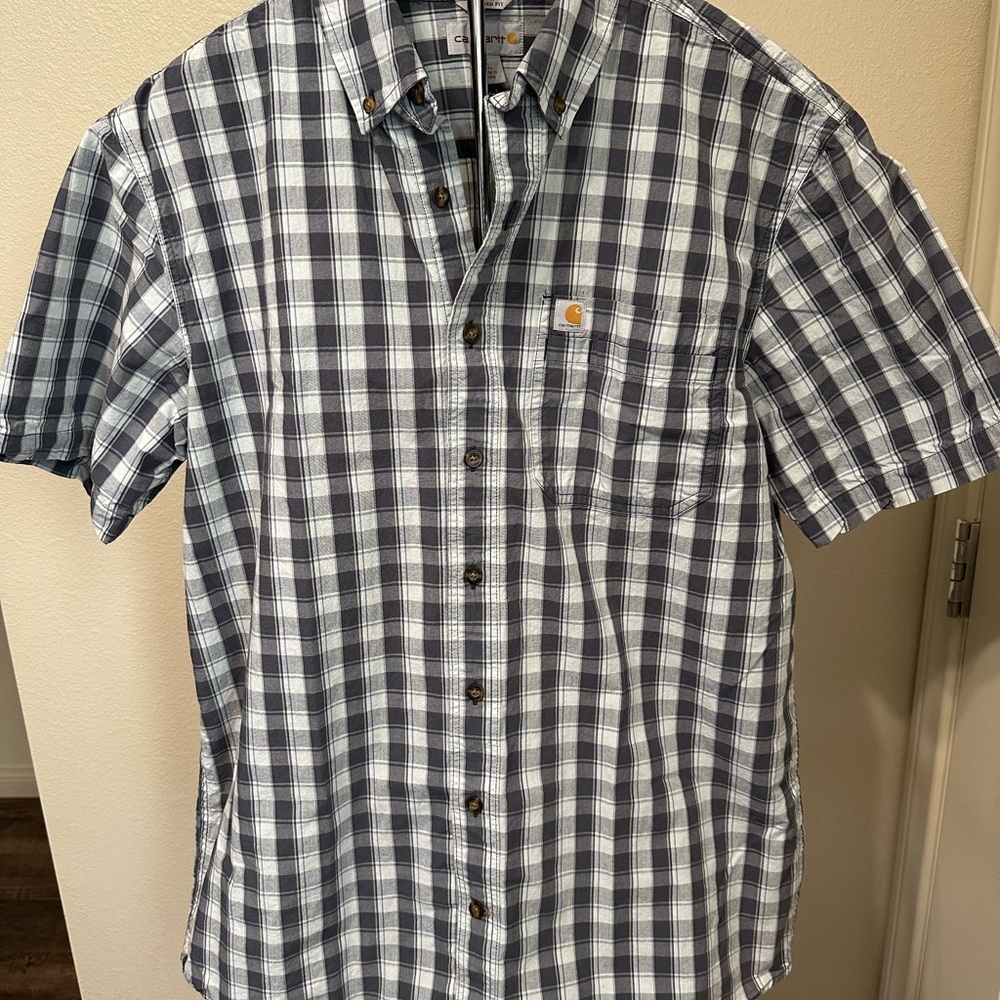 Carhartt Men's Blue Plaid Shirt